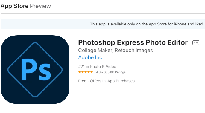 Photoshop Express Photo Editor