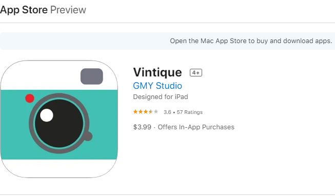 Vintique best iphone photo editor paid
