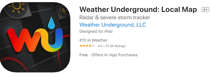 Weather underground - Weather app for iPhone
